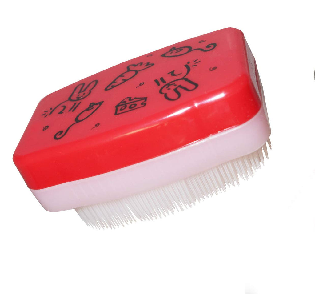 Grooming Kits For Rabbits, Guinea Pigs and other Small Animals (Red, 4 Piece Kit)