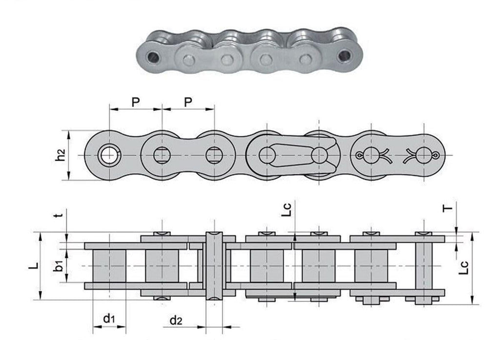 Jeremywell 100 SS Stainless Steel Roller Chain Connecting Link (2PCS)
