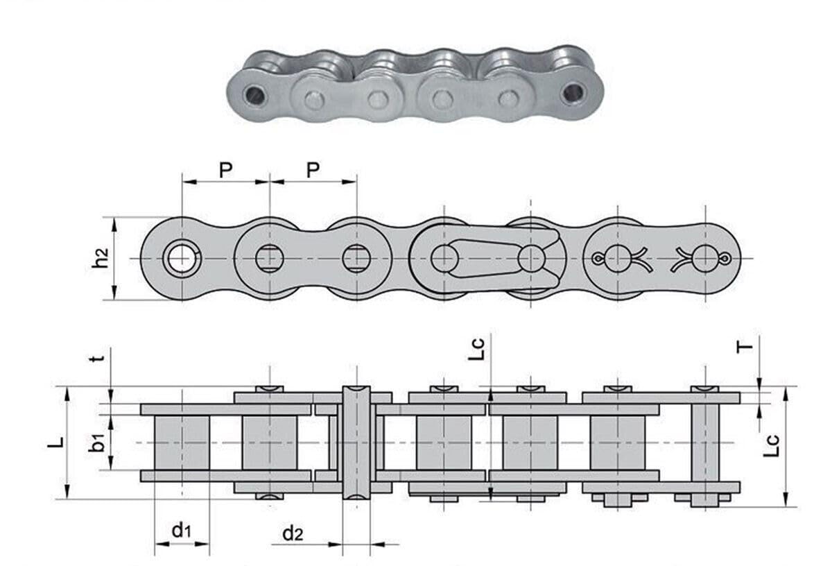 Jeremywell 100 SS Stainless Steel Roller Chain Connecting Link (2PCS)