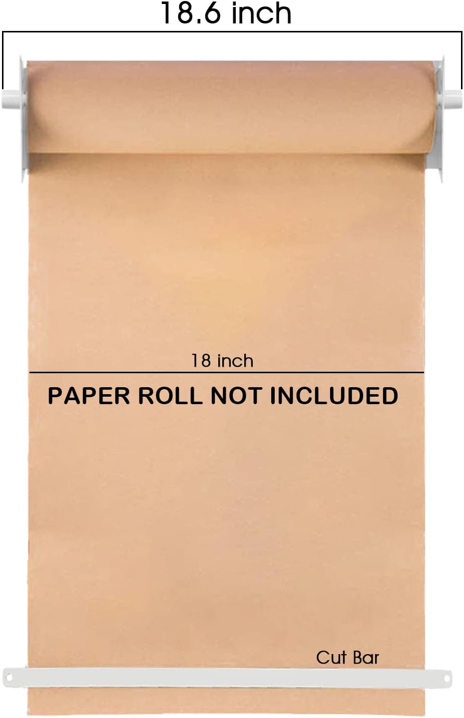 18'' Wall Mounted Kraft Paper Roll Dispenser & Cutter,Black Butcher Paper Dispenser, Farmhouse Decoration - Ideal