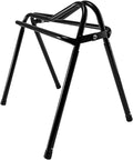 Adjustable Saddle Stand, Black Enameled Steel, Collapsible for Storage, Height 20 to 32 Inches, Portable for Car