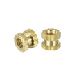 uxcell M2 x 3mm L x 3.2mm OD Female Thread Brass Embedment Nuts 100Pcs
