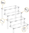 4 Tier Acrylic Display Riser, Clear Perfume Organizer Stand, Cupcake Stand Holder, Dessert Table Display Shelf, Skin