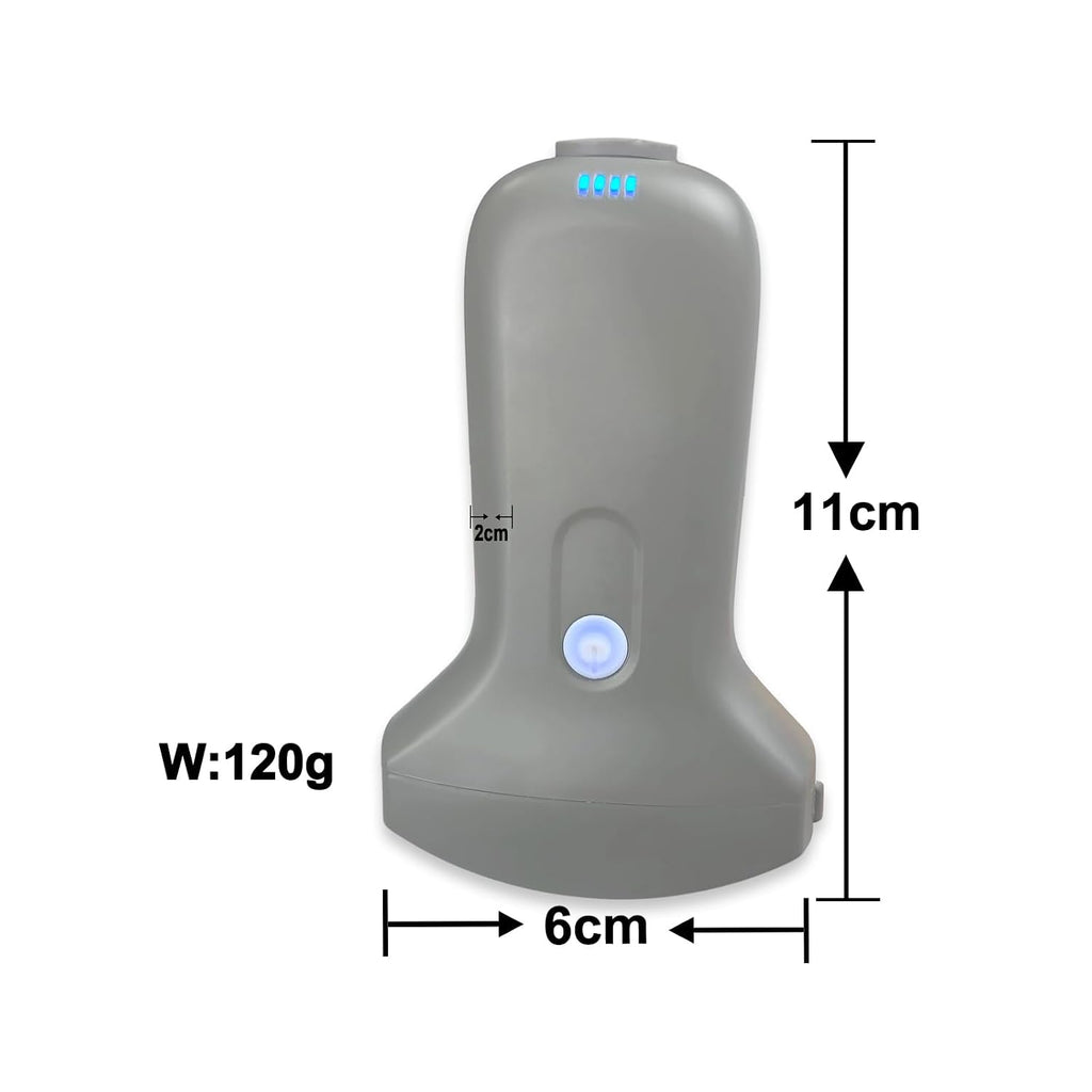Wireless Convex Abdominal Ultrasound Probe - Handheld Portable Scanner & Medical Training Device for Clinical