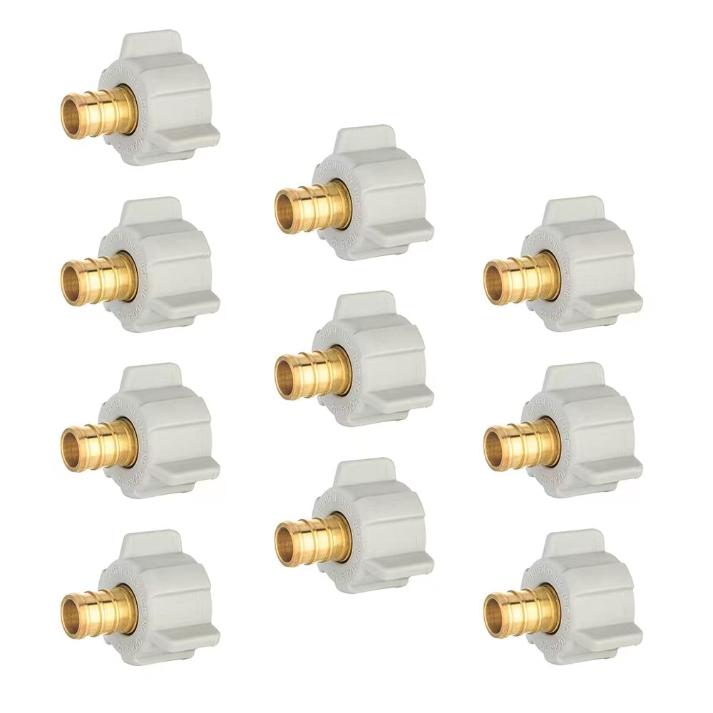 10-PACK EFIELD 1/2" Pex x 1/2"Female NPT Swivel Adapter(PEX1807202-10)