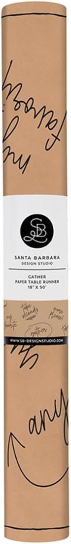 Disposable Table Runner Roll Kraft Paper Tablerunner, 50' L x 18" W, Gather