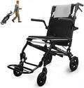 Wheelchairs for Adults –Transport Wheelchair Lightweight Foldable with Telescopic Handle, 18-Inch Seat Width