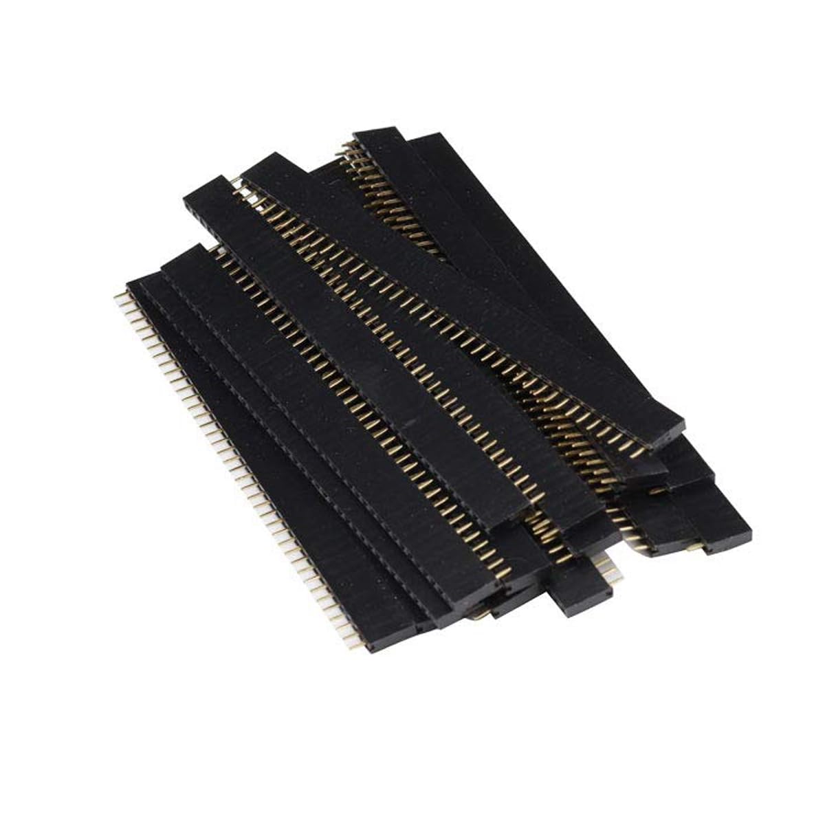 20PCS Single Row Straight Female Pin Socket Pin Header Connector Pin Strip 2.54mm Spacing for PCB Board Shield
