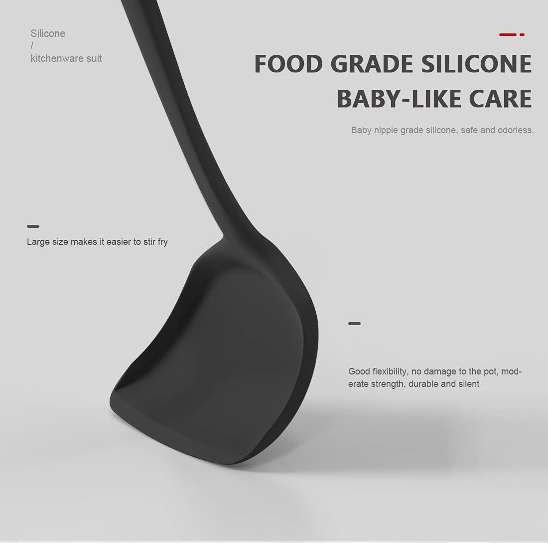 Silicone Cooking Utensils Set - 446°F Heat Resistant Kitchen Utensils,Turner Tongs,Spatula,Spoon,Brush,Whisk,Kitchen