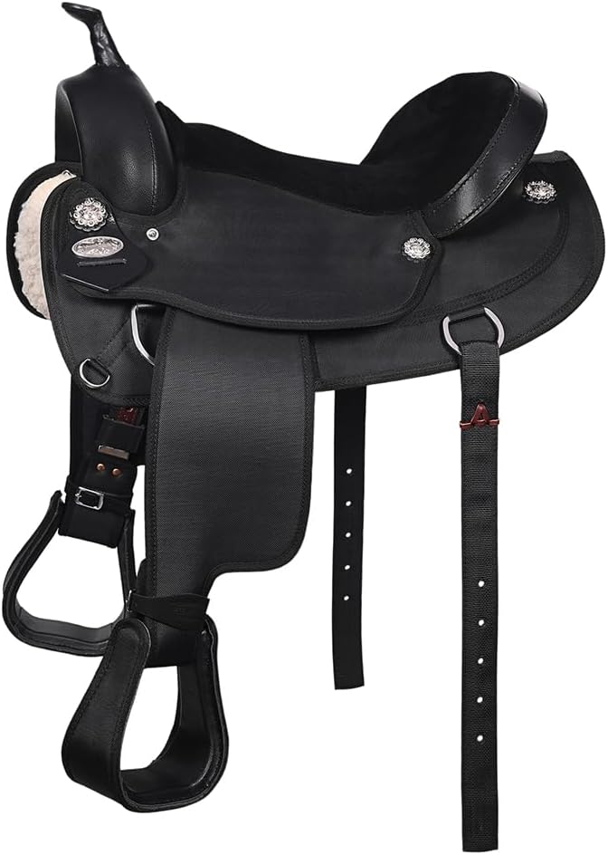 Flex Tree Western Horse Saddle Cordura Synthetic Trail & Pleasure | for Horses
