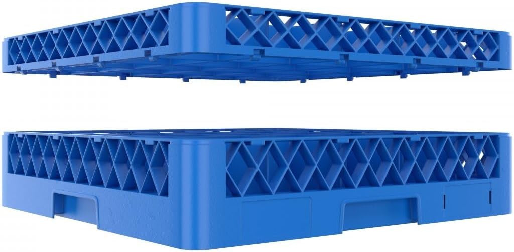 25-Compartment Glass Rack Base and Extender, Blue