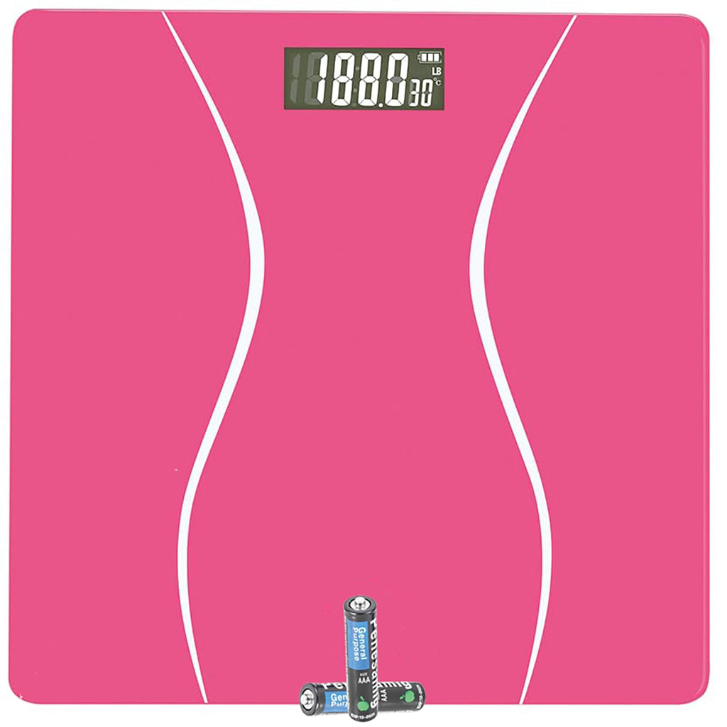 Scale for Body Weight, Digital Bathroom Scale, Weight Scales for People,Body Scale,Pink,Max:400LB/180KG,2 Weighing