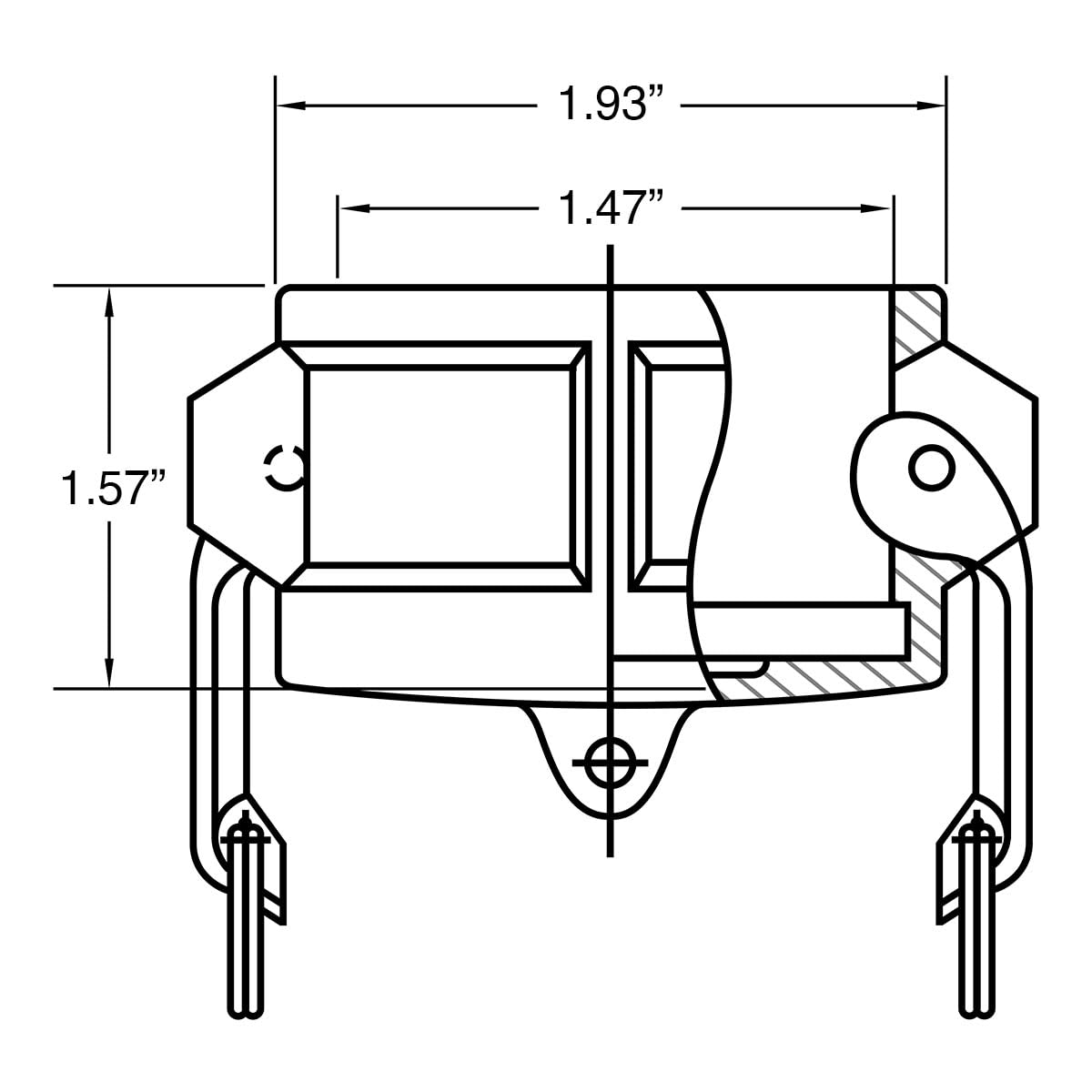 Gloxco Cam and Groove Fitting, Polypropylene, Type DC, 1" Dust Cap (CAM-10-DC-PP)