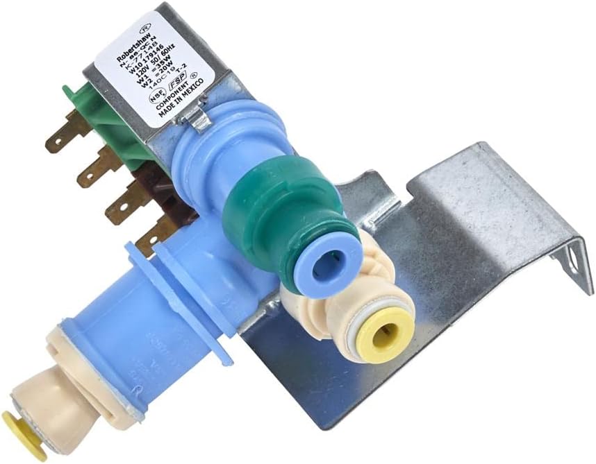 Whirlpool WPW10179146 Genuine OEM SxS Refrigerator Water Inlet Valve Assembly Replacement Part - Replaces W10155357, W10179146, W11563185