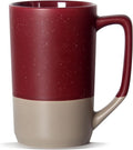 16 OZ Large Coffee Mug, Ceramic Coffee Mugs, Big Tea Cup, Red