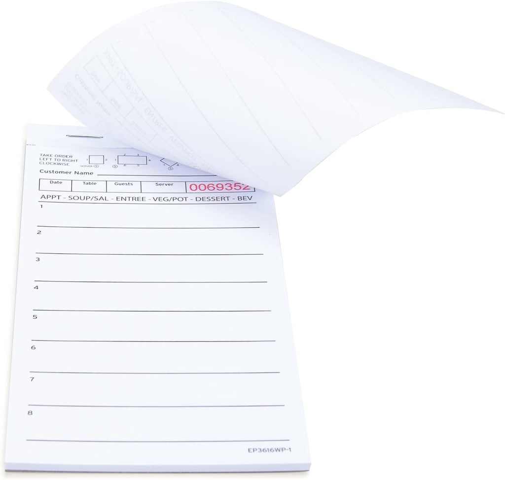 Guest Check Pads Total 500 Sheets Waitress Notepad (10 Pads)