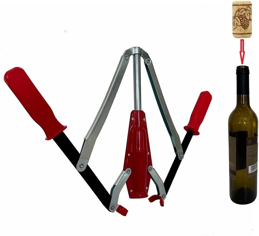 Manual Wine Bottle Double Lever Hand Corker Wine Corker with 30 count Wine Corks for Home Brewing