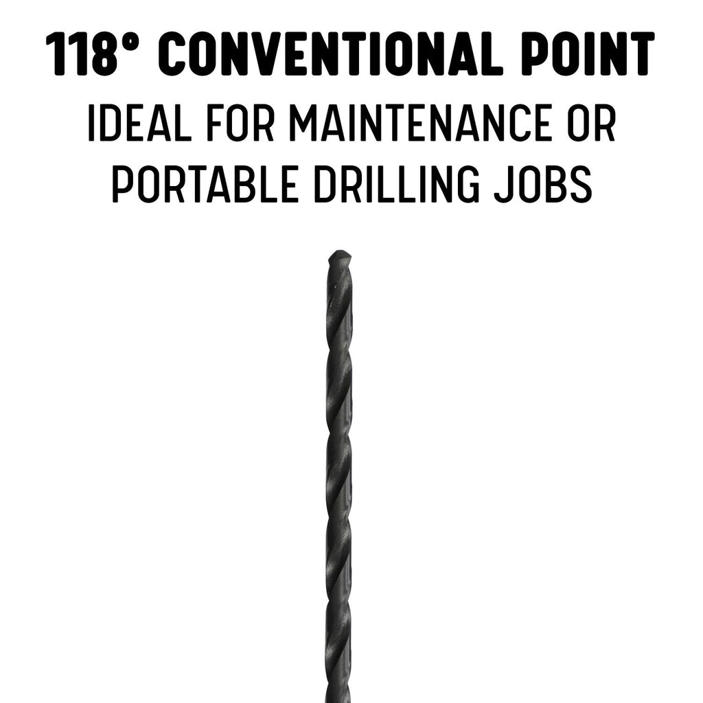 Drill America 1-1/8" x 12" HSS Extra Long Drill Bit with 3/4" Shank
