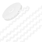 Rick Rack Trim 10 Yard 15mm / 0.6" Wave Bending, White