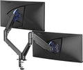Dual Monitor Mount Stand-Height Adjustable Gas Spring Monitor Arm Desk Mount for 2 Computer Screens 17 to 35 inches