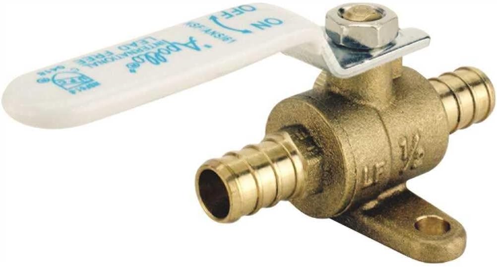 Apollo Apxv12wd Ball Valve With Drain & Mounting Pad, Brass