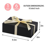 1 Pcs Black Gift Box 9.5x6x3 Inch with Magnetic Lid