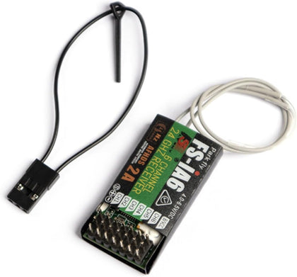 JeeFly RC Receiver FS-iA6 6-Channel 2.4GHz Remote Control Receiver with Dual Antenna Compatible with