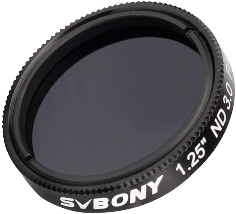 SV139 Moon Filter ND1000 1.25 inch for Telescope | 0.1 Percent Transmission ,ND1000 Nutral Density Filter for
