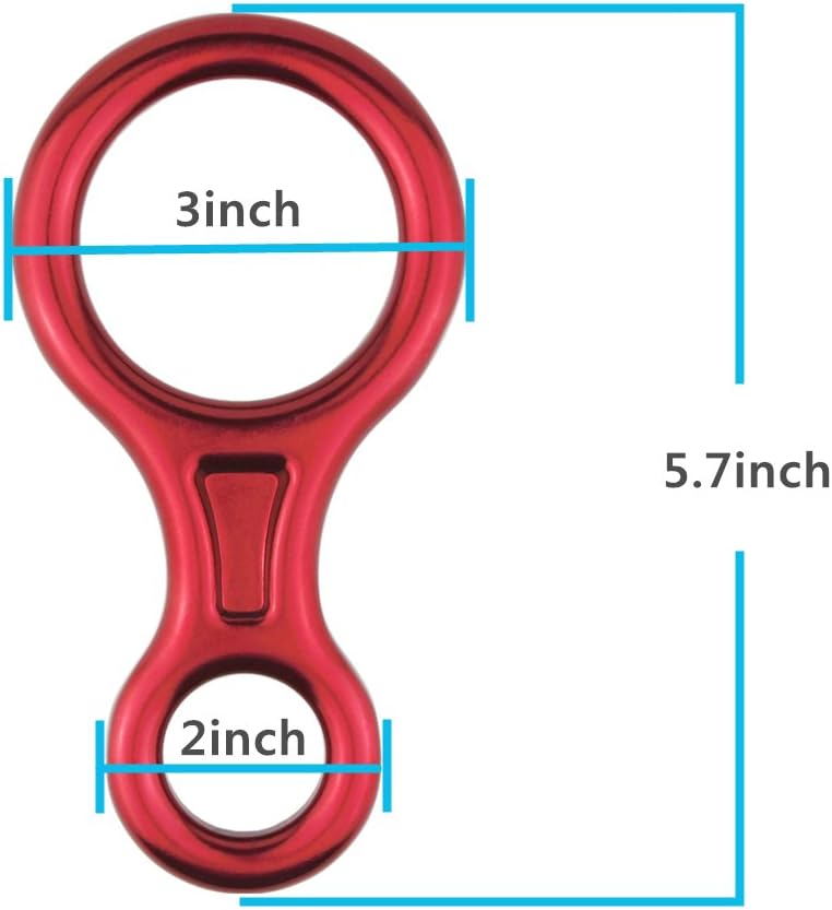 Terminal 8 Descender, Climb Aluminum Figure 8 Descender Rigging Plate Heavy Duty, 35KN Aluminum Alloy Descender for