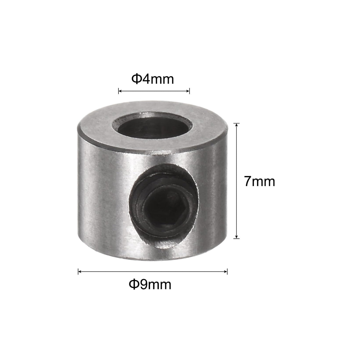 uxcell 10pcs Set Screw Shaft Collars 4mm Bore Stainless Steel