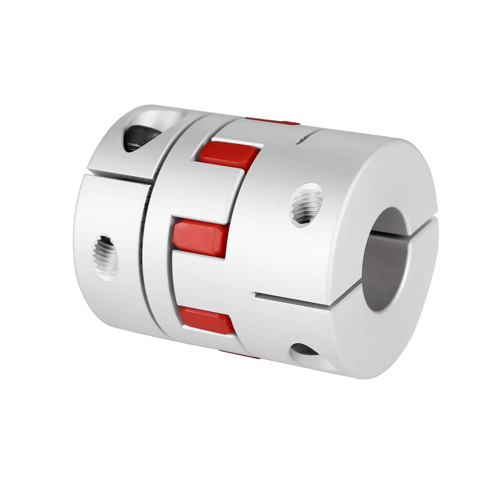 Sinoblu Aluminum Alloy Shaft Coupling Bore 10mm to 19mm D50mm L55mm Top Wire Clamp Plum Coupling High Torque Coupling Encoder Aluminum Coupling Star Coupling