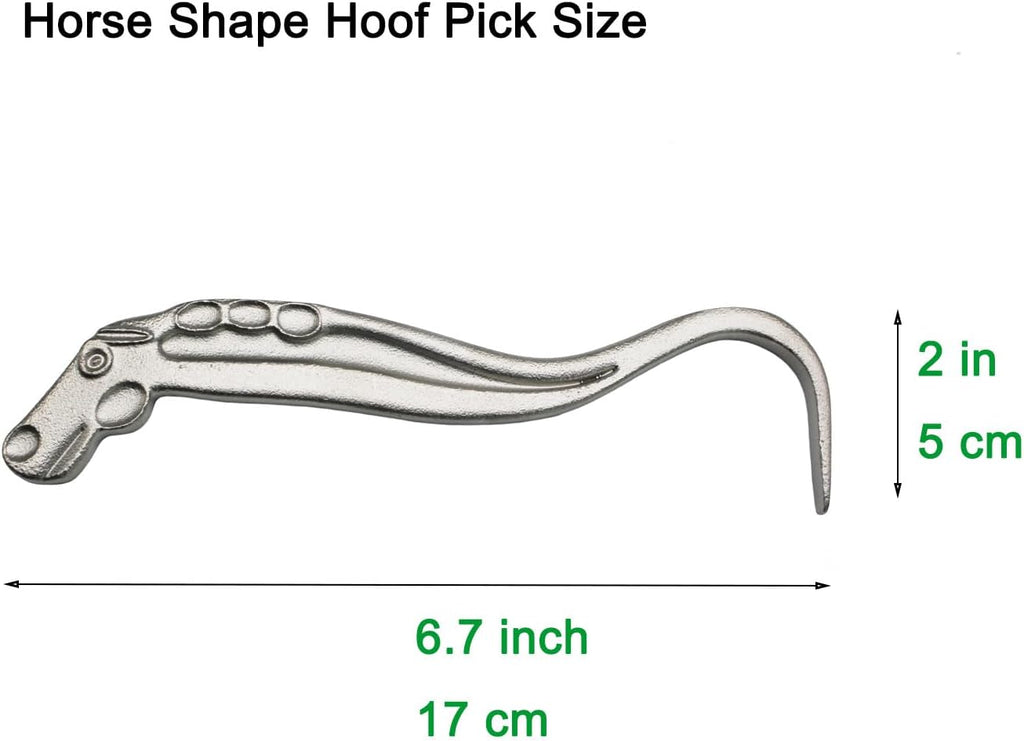 Horse Hoof Pick with Ergonomic Grip for Cleaning & Grooming, Metal Hoof Horseshoe Pick Scraper Cleaner Tool for