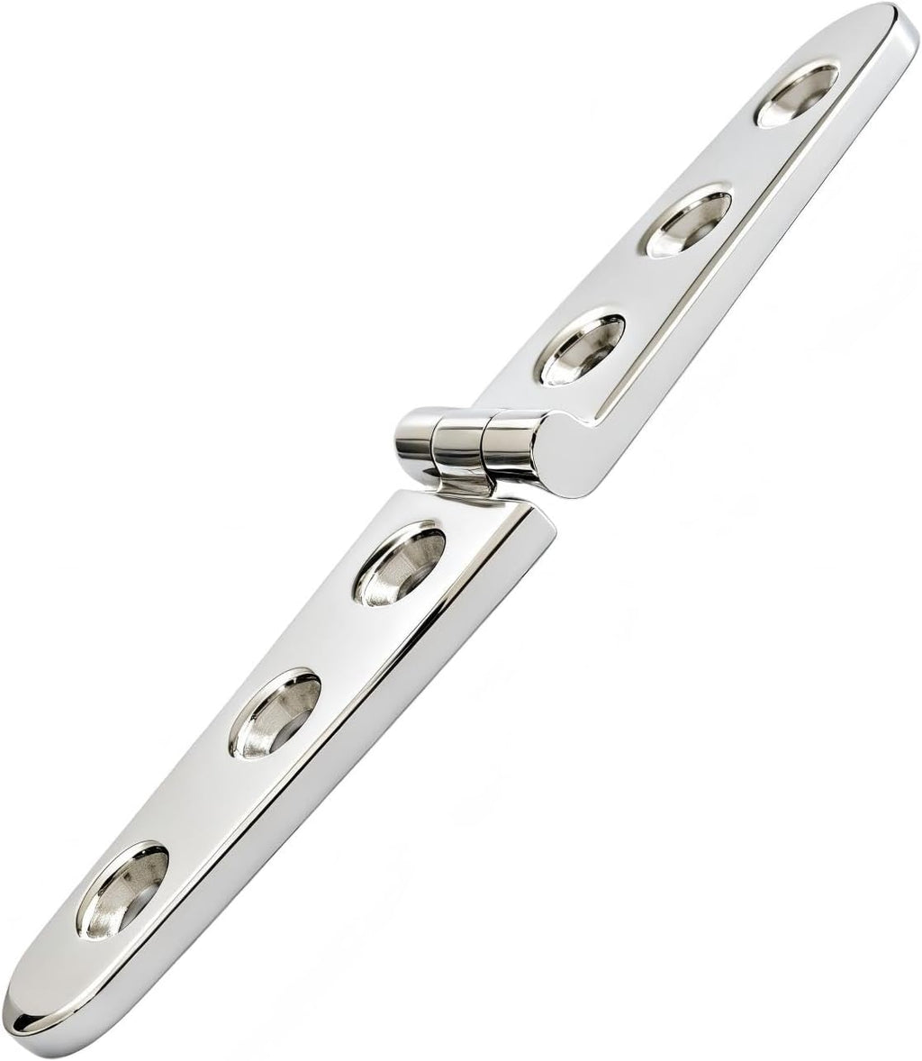 316 Stainless Steel Heavy Duty Marine Boat Strap Hinge, 6" 2 Pack