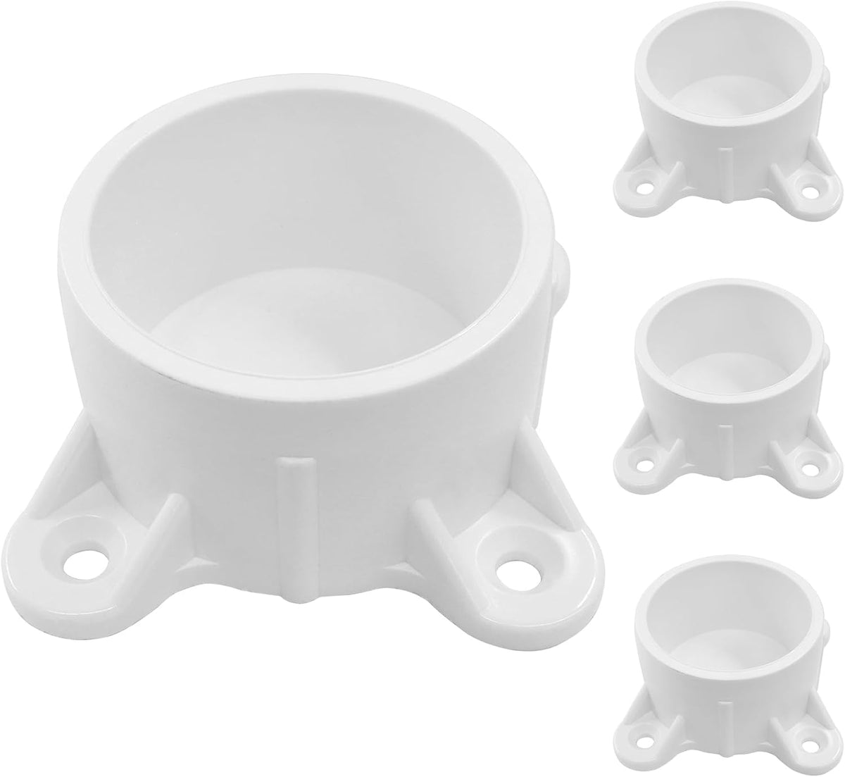 BokWin 1-1/2 Inch PVC Flange, 4 Packs