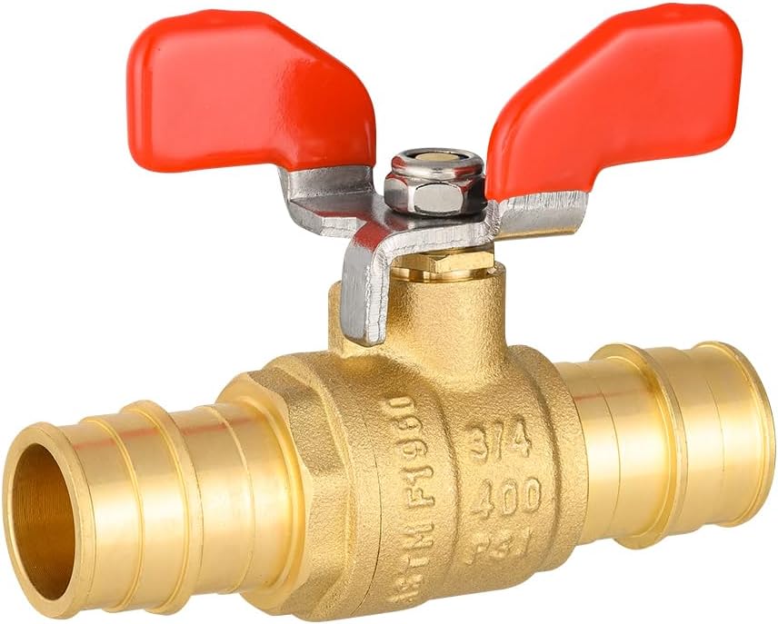 10Pcs EFIELD 3/4"Pex-A Ball Valve With Butterfly Level(VALVE331-10)