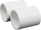 10Pcs 1Inch White PVC Pipe Couplings