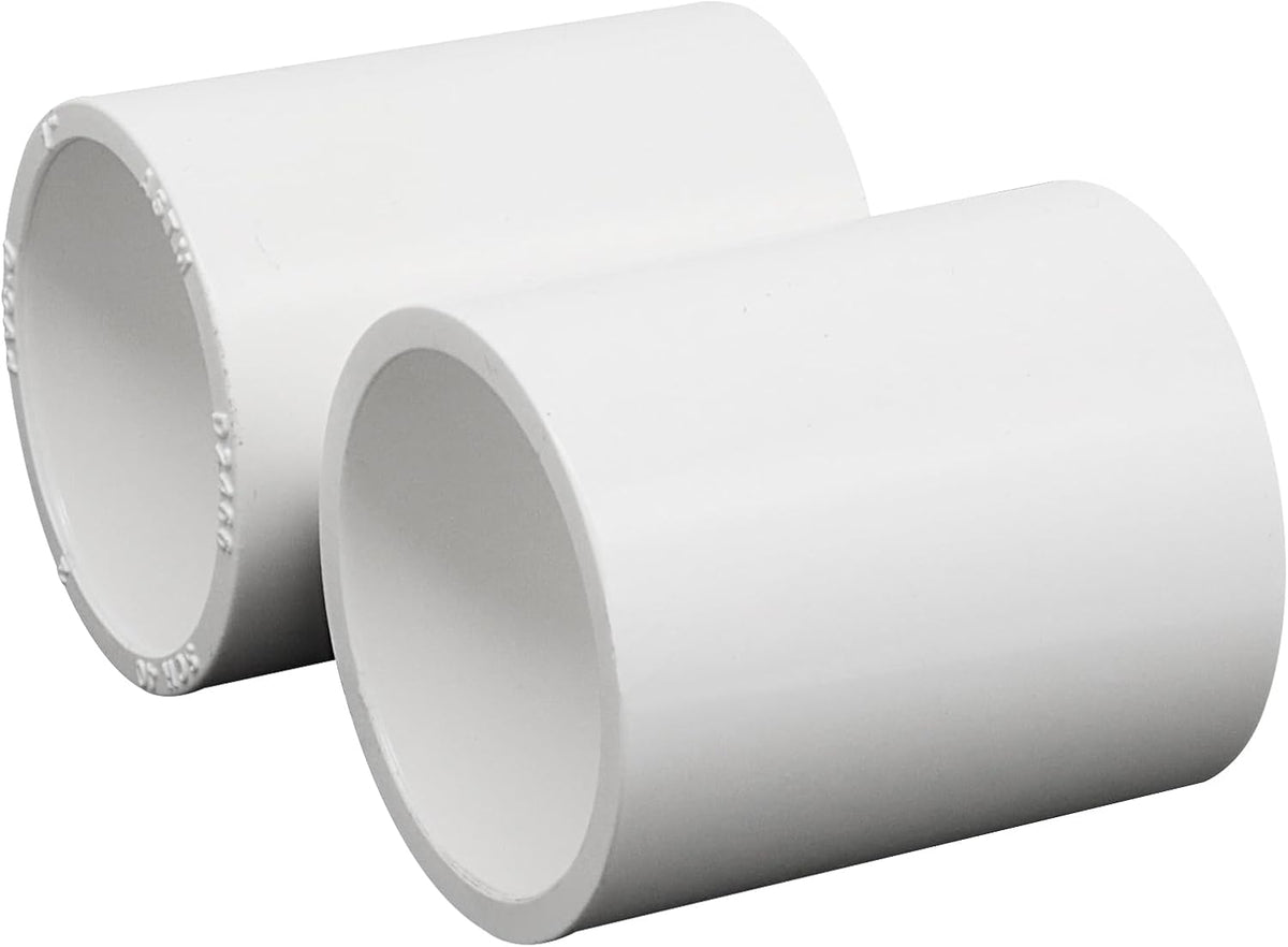 10Pcs 1Inch White PVC Pipe Couplings