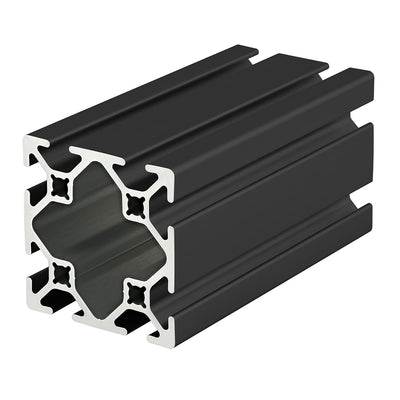 8020, 2020, 10 Series 2 Inch x 2 Inch T-Slotted Aluminum Extrusion DIY Extruded 80/20 Linear Slot Bar Rail (60" Long, Smooth, Black Anodize)