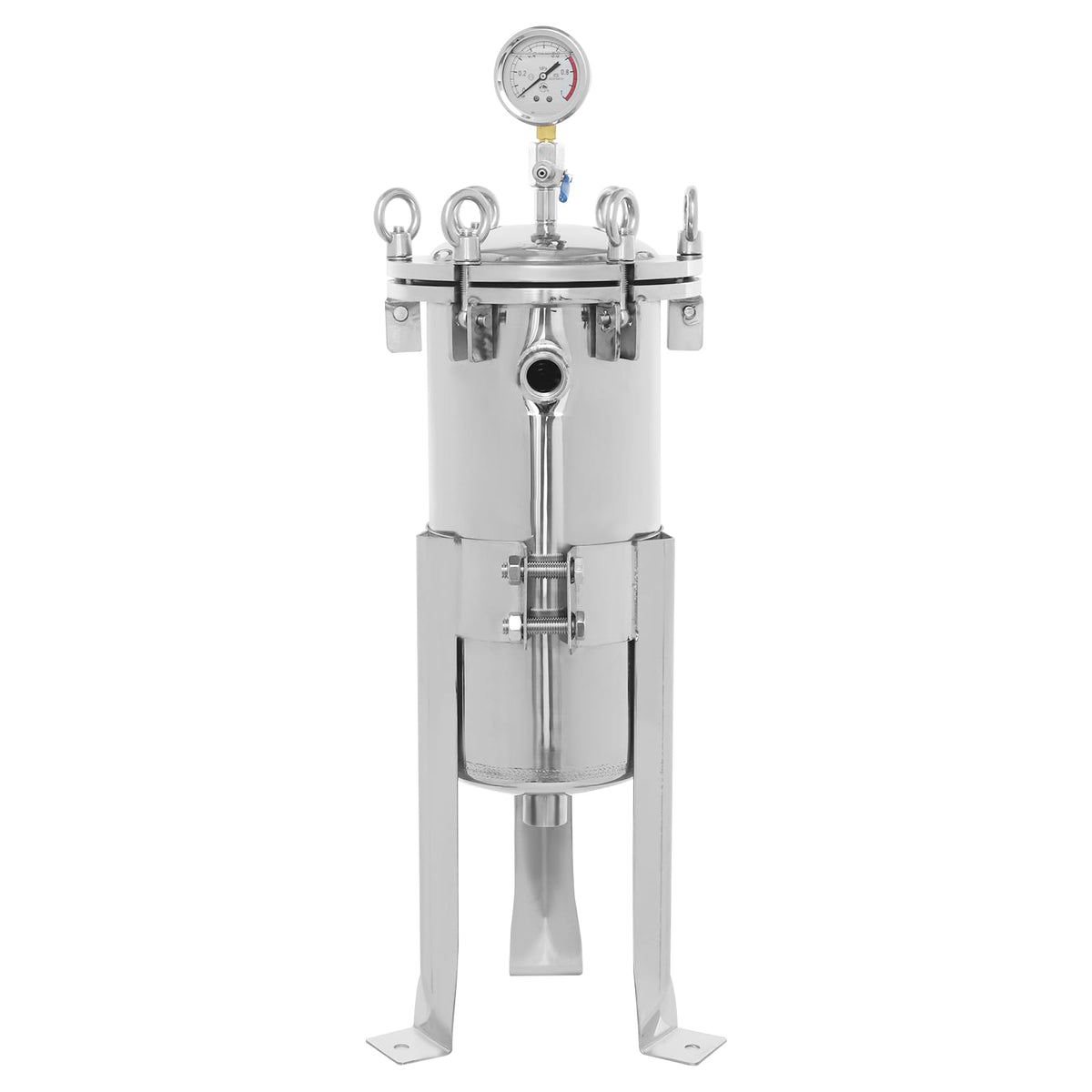 Stainless Steel Bag Filter Housing Solid-Liquid Separation Tool (1" NPT)