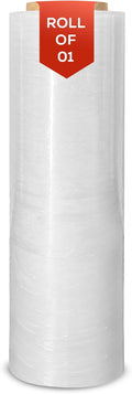 18 Inch Stretch Film Wrap, 1000 Ft, 1 Roll, 80 Gauge, 7 Layer, Clear