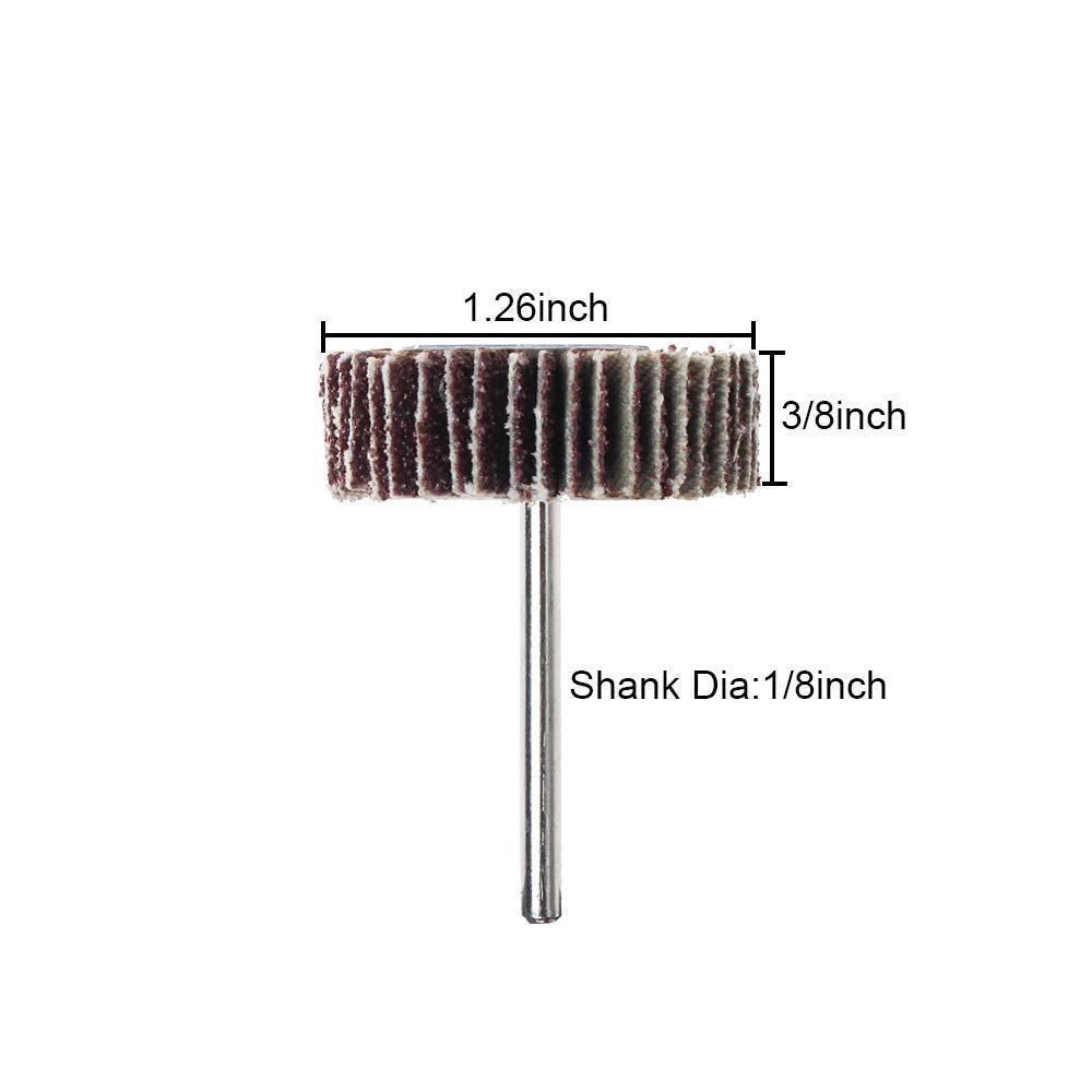 10PCS Flap Wheels 80 Grit Sander, Sanding Attachment for Drill