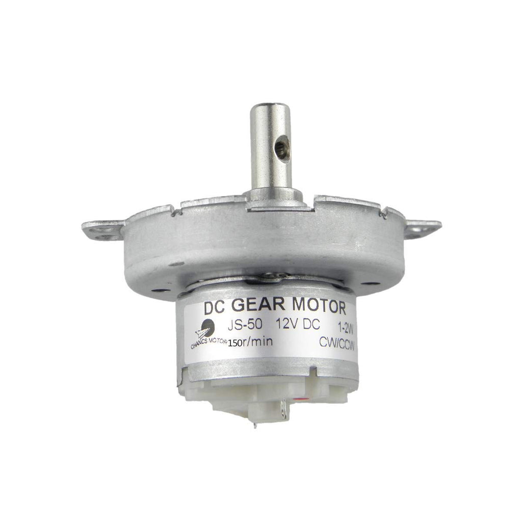 CHANCS JS-50 12V DC 150RPM Slow Speed Motor CW/CCW Gear Electric Motor Brushed Mini DC Gear Motor