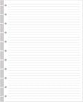 Letter Size Discbound Refill Paper, 11 Disc Paper Refill for Note-Taking System Discbound Planner, 100Sheets /