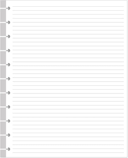 Letter Size Discbound Refill Paper, 11 Disc Paper Refill for Note-Taking System Discbound Planner, 100Sheets /