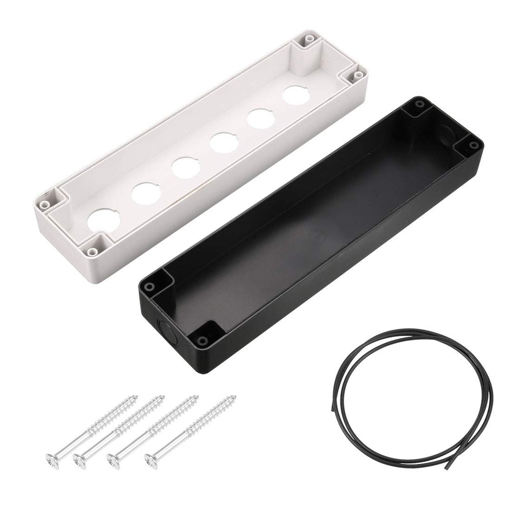 uxcell Push Button Switch Control Station Box 22mm 6 Button Hole Waterproof White and Black