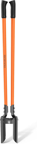 Post Hole Digger Hole Digger,58Inch 8Lb Fiberglass Steel Fence Planting | Heavy duty lightweight digger, curved steel