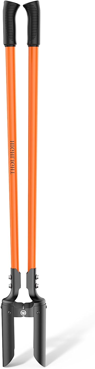 Post Hole Digger Hole Digger,58Inch 8Lb Fiberglass Steel Fence Planting | Heavy duty lightweight digger, curved steel