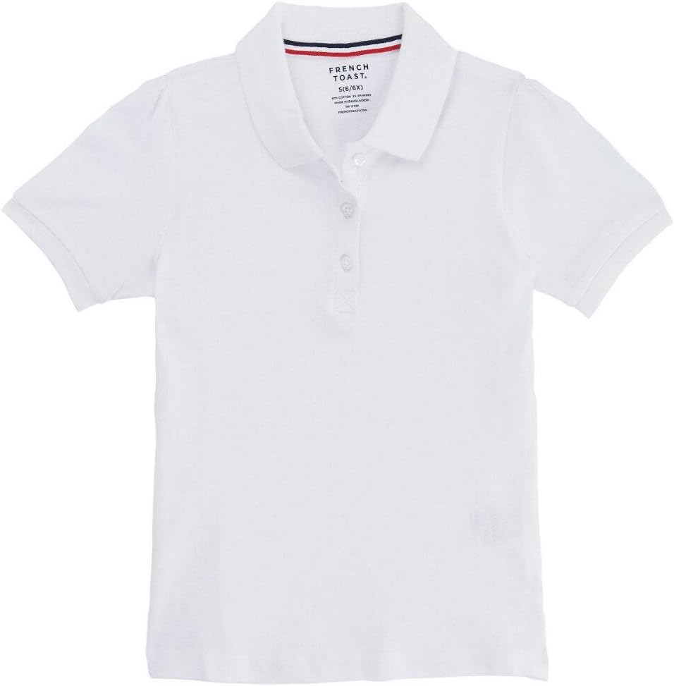 Girls' Short Sleeve Stretch Pique Polo Shirt