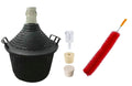 Narrow Mouth Glass Demijohn/Carboy with Plastic Basket - 5 Liter (Approx. 1 Gallon) - Includes 2-Piece Airlock
