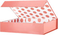 Gift Box 11x7.8x2.3 Inches, Rose Gold Magnetic Shirt Gift Boxes